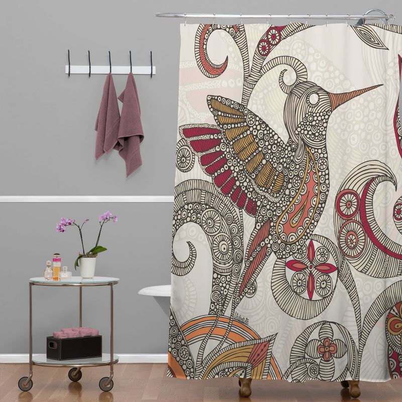 Flying Bird Shower Curtain Beige/Red - Deny Designs, 3 of 9
