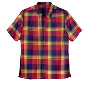KingSize Men's Big & Tall Check Short-Sleeve Sport Shirt - 1 of 4