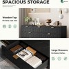Dresser for Bedroom, 53.5" Wide Dresser Organizer, 7 Drawer with Golden Metal Handle and Legs - 4 of 4