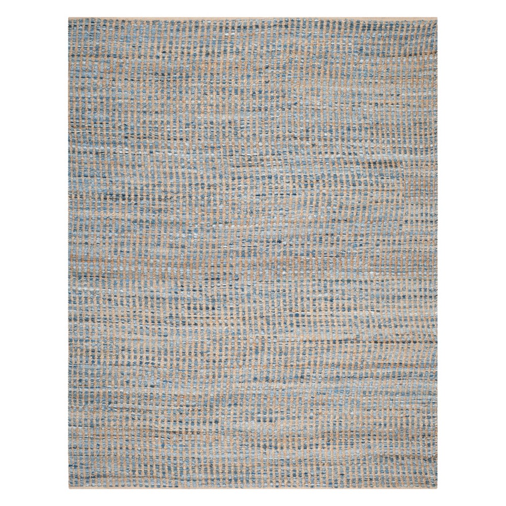 12'x18' Solid Area Rug Natural/Blue - Safavieh