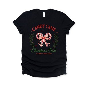 Simply Sage Market Women's Candy Cane Christmas Club Short Sleeve Graphic Tee - 1 of 4