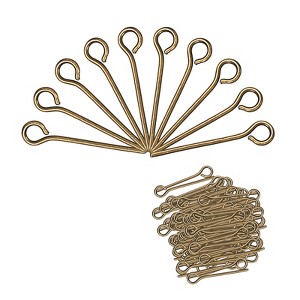 Unique Bargains DIY Craft Necklaces Bracelets Earrings Jewelry Making Iron 21 Gauge Eye Pins 200 Pcs - 1 of 4
