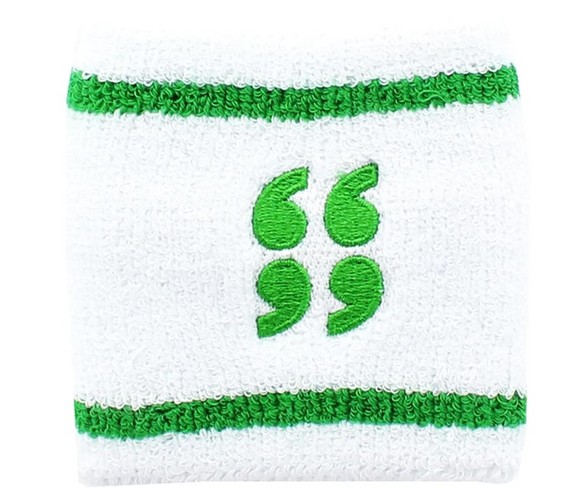 Crowded Coop, LLC Scott Pilgrim White & Green Athletic Wristband