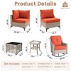 XIZZI 8PCS Furniture Set, Modular Sectional Sofa with Swivel Rocking Chairs and Side Table, Outside Coversation Set with Solar Coffee Table - 4 of 4