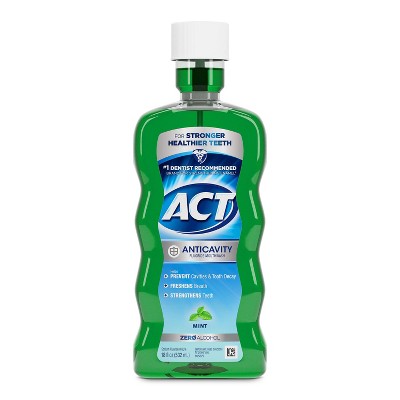 ACT Mint Fluoride Rinse Mouthwash -  18 fl oz