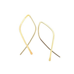 Open Teardrop Hoops by Lotus Stone Jewelry - 1 of 4