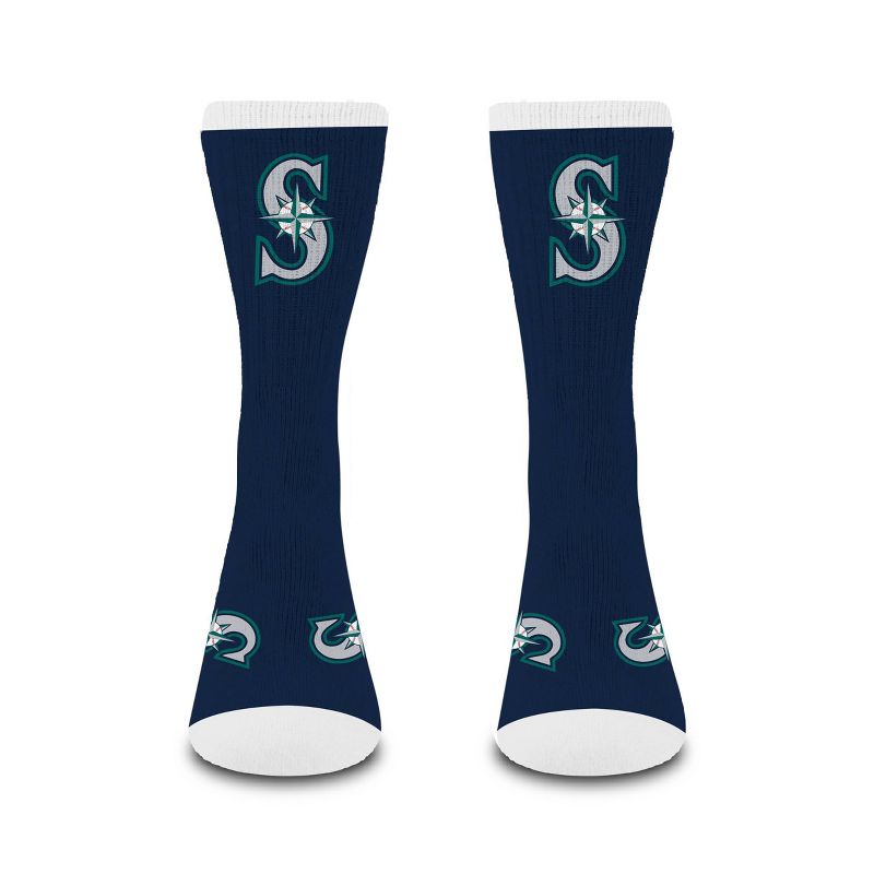 MLB Seattle Mariners Large Crew Socks, 2 of 4