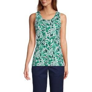 Lands' End Women's Cotton Tank Top - 1 of 3