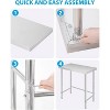 Stainless Steel Work Table 300LBS, NSF Heavy Duty Prep Table with Adjustable Feet & Locking Casters for Kitchen, Restaurant, Garage, Workshop - 4 of 4