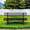 TiramisuBest 45.7in. Patio Bench Black Steel and WPC,Black - 2 of 4