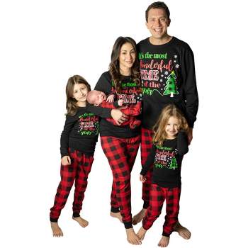 Dearfoams Women's Mama Bear Matching Family Plaid Two Piece Pajama