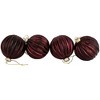 Northlight 4ct Shiny Maroon Glass Ball Christmas Ornaments 3" (80mm) - 3 of 4