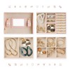 Unique Bargains PU Leather 3 Layer Birthday Gifts Jewelry Organizer Storage Holder with Drawer and Mirror - 4 of 4