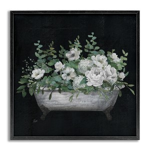 Stupell Industries Rustic Floral Bathtub, 17" x 17" - 1 of 4