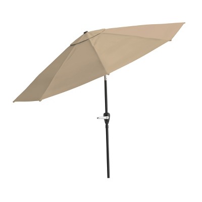 Nature Spring 10' Auto-Tilt Patio Umbrella - Sand