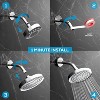 Attop High Pressure Rain Shower Head Easy Clean Adjustable Replacement for Your Bathroom Shower Heads 6-Inch Round - 4 of 4