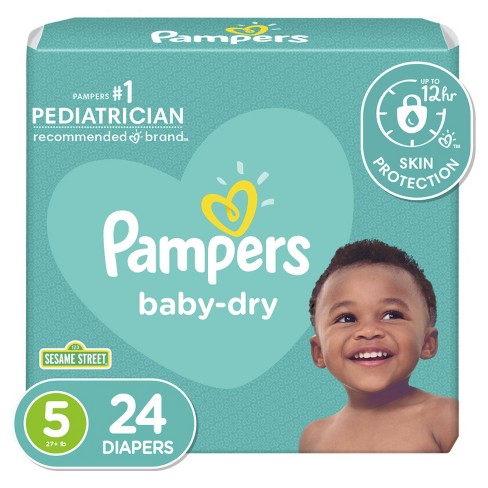 Baby Dry Diapers Jumbo Pack - Size 5 - 24ct : Target