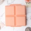 Unique Bargains 4-Cavity Square Ice Tray with Color-Matched Lid Hand Wash Only Silicone 4.72"x4.33"x2.17" 1 Pc - 2 of 3