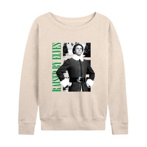 Women's - ELF - Raised by Elves Lightweight French Terry Wide Neck Long Sleeve Shirt - 1 of 4