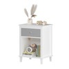 LIVAREEmlen 26.77''H Wooden Nightstand with One Drawer One Shelf for Kids, Adults - 2 of 4