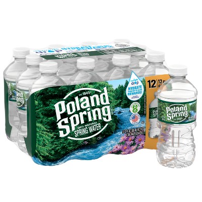 Poland Spring Brand 100% Natural Spring Water - 12pk/12 Fl Oz Bottles :  Target