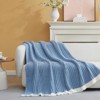 Snuggle Sac Reversible Knit Throw Blanket Soft Ribbed Textured Blanket for All Seasons - 4 of 4