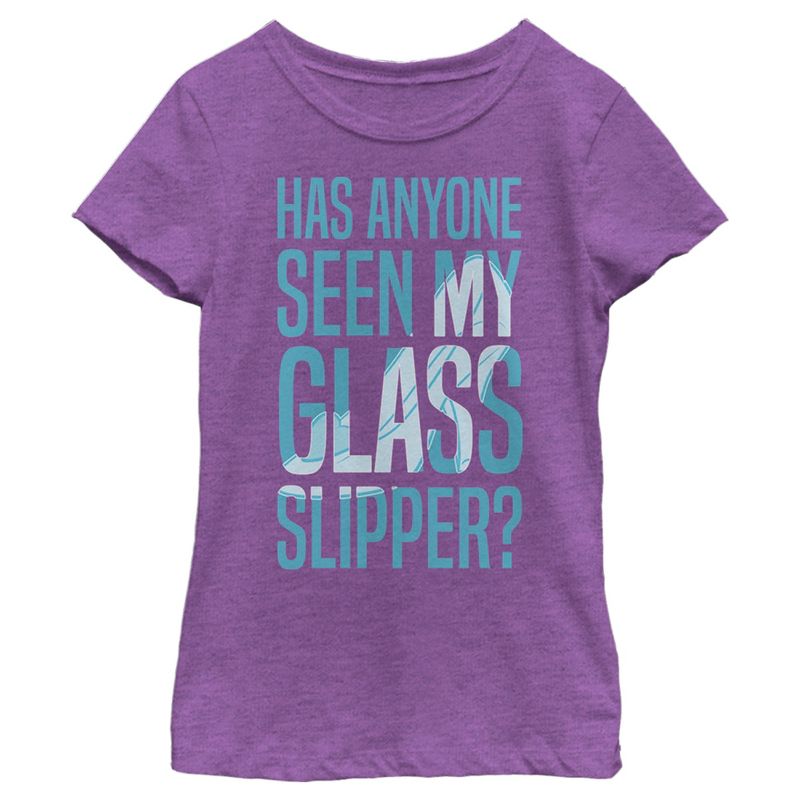 Girl's Cinderella Glass Slipper T-Shirt, 1 of 5