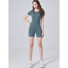 DOMETOUR Zippered One Piece jumpsuit Short Sports Yoga Jumpsuit for Women - 4 of 4
