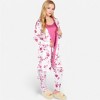 Anna-Kaci Lounge Women's Floral Print 3-Piece Pajama Set with Long Cardigan and Elastic Waist Pants - 3 of 4