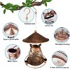 phiestina Patio Decorative Bird Feeder with Adjustable Squirrel Proof Baffle, Cat-Shaped Design, Bronze - 3 of 4