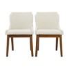 Ashcroft Furniture,Ellis Dining Chair Set of 2 - Beige Linen - 3 of 4