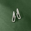 Pure Collection by Ross-Simons 0.15 ct. t.w. Diamond Paper Clip Link Removable Drop Earrings in Sterling Silver - 4 of 4