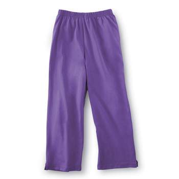 Collections Etc Elastic Waist Comfortable Cropped Capri Pants