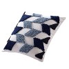 20"x20" Oversize Kai Square Throw Pillow Blue/White/Gray - Brielle Home: Cotton Fabric, Indoor Geometric Design, Zippered - 2 of 4
