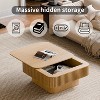 GDFStudio Skye Modern Wooden Square Coffee Table with Flip-top Lid - 4 of 4