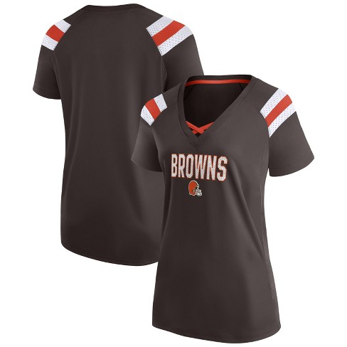 Nfl Cleveland Browns Women's Champ Caliber Heather Short Sleeve