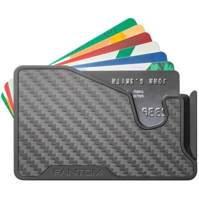 FANTOM X Card Fanning Wallet, RFID Aluminum Holder, Carbon, Slim Size Holds 5-10 Cards with Lifetime Warranty X10-R-CF