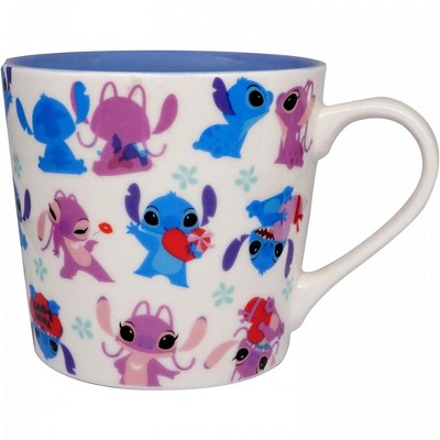 Adult Disney Lilo and Stitch Angel & Stitch Dancing 15 Ounce Ceramic Mug
