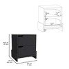TIRAMISUBEST Nightstand with 2 Drawers, Sturdy Base for Traditional Bedrooms - 2 of 4