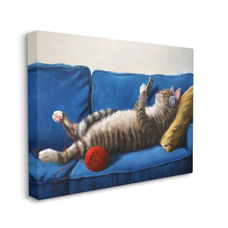 Stupell Industries Cat Couch Relaxing Red Yarn Ball Pet Portrait, 4 of 5