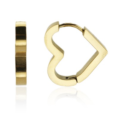 Slate by Rebl Heart Shape Huggie Earring  Stainless Steel, 16.5x15.3mm