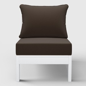 WestinTrends  Avalon Outdoor HDPE Deep Seating Modular Armless Patio Chair with Patio Cushions - 1 of 4