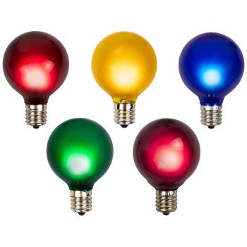 Northlight 10-Count Multi-Color Satin G50 Globe Christmas Replacement Bulbs