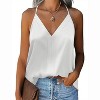 Zeagoo Silk Satin Cami for Women V Neck Sleeveless Tank Tops Raceback Blouse Casual Shirts - 2 of 4