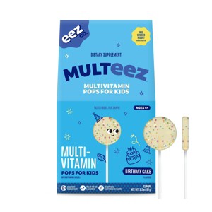 The Eez Co. Multeez Organic Daily Multivitamin Pops for Kids - Birthday Cake - 3.2oz/13ct - 1 of 4