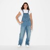 Women's Mid-Rise Denim Baggy Overalls - Wild Fable™ - 2 of 3