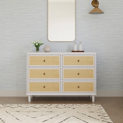 Namesake Marin with Cane 6 Drawer Assembled Dresser