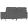 vidaXL 2-Seater Sofa Dark Grey Fabric (100% Polyester), Metal, textilene - 4 of 4
