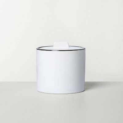 Large Stoneware Bath Canister White/Black - Hearth & Hand™ with Magnolia