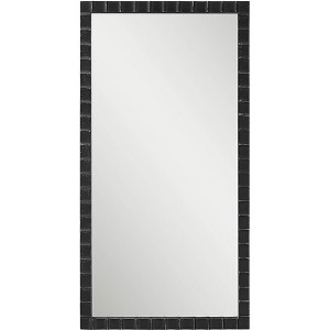 Uttermost Rectangular Vanity Accent Wall Mirror Modern Industrial Matte Black Iron Frame 22" Wide for Bathroom Bedroom Living Room - 1 of 1